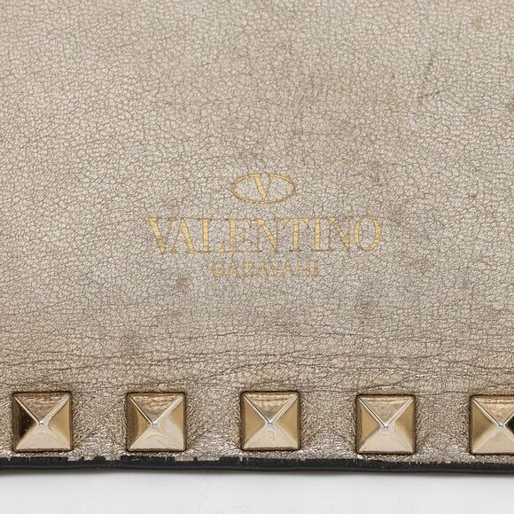 Valentino Metallic Nappa Leather Rockstud Clutch - Picture 7 of 16